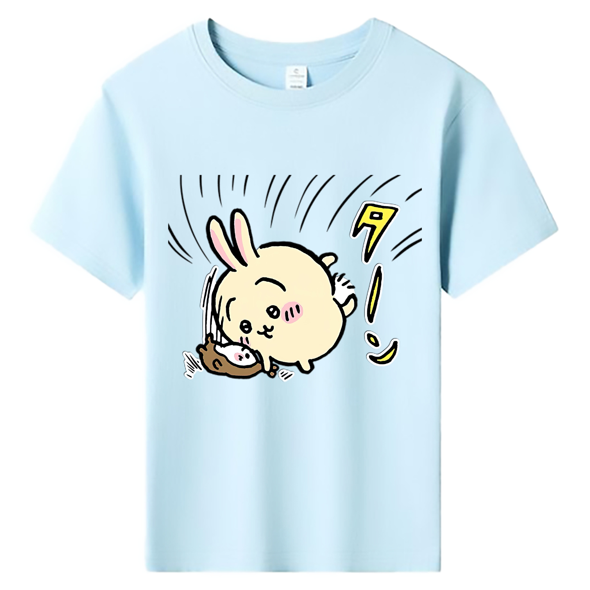 （画像用） ちいかわ うさぎ Chii-kawa usagi 綿100％キッズTシャツ（フロントプリント）